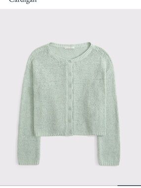 Abercrombie & Fitch Sage Green Button Cardigan Small